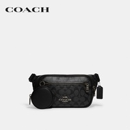 COACH กระเป๋าคาดเอว/กระเป๋าคาดอกผู้ชายรุ่น Elias Belt Bag In Signature Canvas CJ506 QBO4G สีดำ