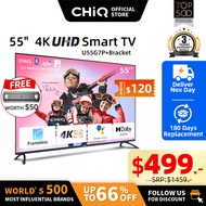 CHiQ U55G7P 4K UHD Android 11 Smart TV | 55 Inch |Google TV| Google Assistant | Frameless Display | Inbuilt Chromecast | HDR10 | Netflix Youtube