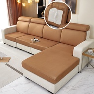 Solid Color Stretch Sarung Sofa Seat Cushion Cover 1/2/3/4 Seater L-shaped Seater