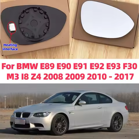 For BMW E89 E90 E91 E92 E93 F30 M3 I8 Z4 2008 2009 2010 - 2017 Mirror Lens Heated Rear View Mirror G