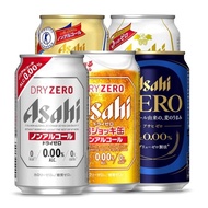 Asahi Dry Zero 350ml Non-Alcoholic Beer-Style Japanese Drink, 0.00% Alcohol