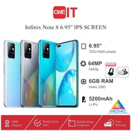 INFINIX NOTE 8 [6+128GB] 6.95'' IPS SCREEN 5200mAh Battery ORIGINAL WARRANTY 1 YEAR