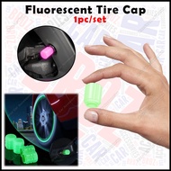 Silicone Fluorescent Tire Cap Tyre Nut Luminuos Valve Cap Penutup Tayar Stem Air Caps Cover Glowing Tire Nut DIY Stylish