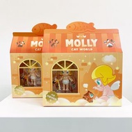 （預訂）Pop Mart 泡泡瑪特 手辦 吊卡 Molly 貓咪世界 原色 粉色