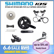 SHIMANO 105 R7000 R7020 Hydraulic Disc Brake Groupset 2x11s R7100 Crankeset Derailleur R7020 Shifter