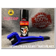 APIDO 240ML CHAIN LUBE MINYAK RANTAI + BRUSH LUBRICANT SPRAY STP YAMALUBE RK BERUS DID RKM RKM AJI K