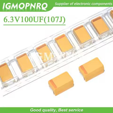 10pcs A 3216 100uF 6.3V 107 107J SMD tantalum capacitor 6.3V100UF capacitance New original IGMOPNRQ