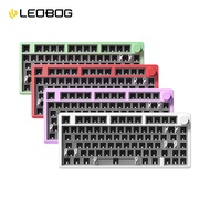 AULA LEOBOG Hi8 Aluminum BareBone Keyboard Kit 75% GASKET RGB Hot Swappable Custom Keyboard with Kno
