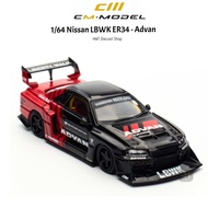 CM MODEL 1/64 Nissan LBWK ER34 - Advan