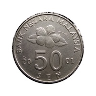 Koin Malaysia Layangan 50 Sen 2001