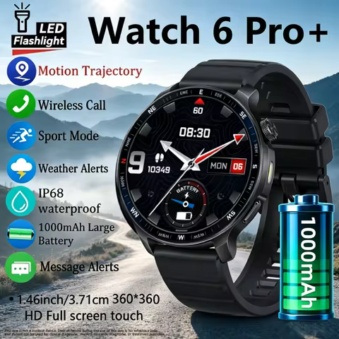 New Smart Watch Man 1000mAh Long Standby Outdoor Smartwatch Men IP68 Waterproof Heart Rate Sport BT 