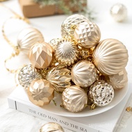 /8cm Christmas Ball Christmas Ball Decoration Ball Window Ceiling Christmas Tree Golden Decoration B
