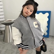 UNISEX VARSITY BASEBALL JACKET FOR GIRLS AND BOYS SIZES 1 2 3 4 5 6 7 8 9 10 11 12 13