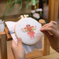 Diy Hand-Embroidered diy Material Bag Koi Swallow Kite Self-Embroidered Purse Chinese Style Sachet Charm Gift