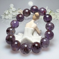 G59 上帝指紋 大顆粒 紫幽靈水晶 無染色 15.7mm 手串 手珠
