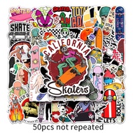 Z&M Skate Stickers 50Pcs/Set Waterproof Stickers Decal for Toys