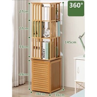 ชั้นวางของ ชั้นวางหนังสือ หมุนได้ 360 องศา โครงเหล็กแข็งแรง ชั้นวางของอเนกประสงค์ ที่วางไม้ S53