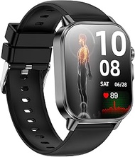 Smartwatch Men Women ECG/BMI HRV Uric Acid LED Light 2.0 Inch Health Watch with 24H Pressure Measure