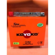 KOYOKO NANO GEL YT14B-4 FOR FJR1300 FZS1000 RAIDER S ROADLINER 1854cc XV1747 ROAD STAR XVS1100 V STA