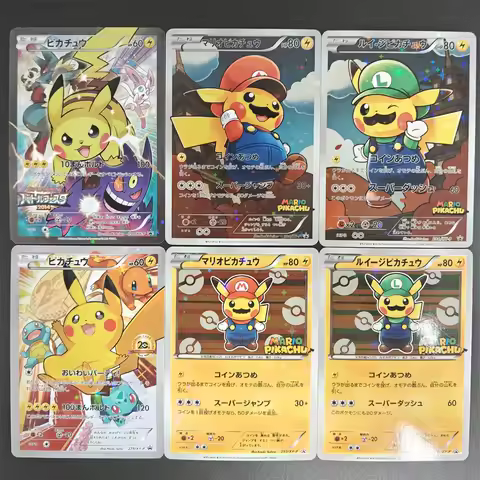 DIY Pokemon Japanese XY-P SM Promo Card - Mario Poncho-Wear Rayquaza P.W Luigi PRTND.TM.SKLL PTCG Co