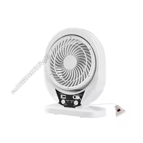 Transportable Solar Propelled Fan USB Charging Desktop Air Whirler With Detachable Plan LED Lamp For