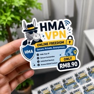 Sticker murah HMA VPN design print unlimited for a month