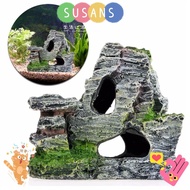 SUSANS Artificial Moss, Eco-friendly Resin Rockery Home Aquarium Rock Cave, Aquarium Supplies Durabl