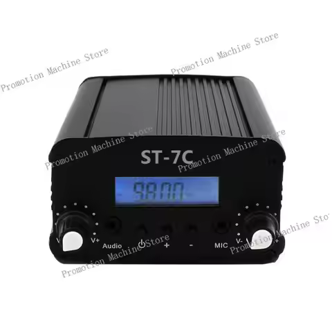 ST-7C 1W/7W 12V 3A 76-108MHZ Stereo PLL FM Transmitter Broadcast Radio Station