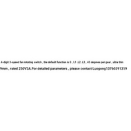 C. LEJUN LEJUN Recommends 3410 Small Size Cooling Fan Gear Selection 250V Square 4-Bit 3-Gear Rotary