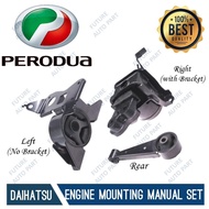 ENGINE MOUNTING MANUAL SET (WITH BRACKET) FOR PERODUA AXIA 2014-2016 [FUTURE]