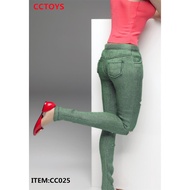 Ready Stock CCTOYS 1/6 Female Soldier Pants CC025 Women's Casual Ripped Slim-fit Jeans Model