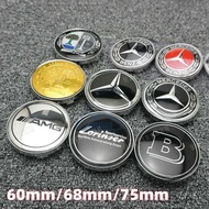 4pcs Mercedes Car Wheel Center Hub Caps Cover 60mm 68mm 75mm Auto Emblem Wheel Rim HubCap Trim For A
