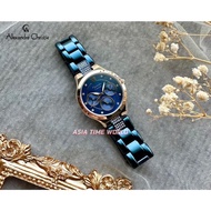 [Original] Alexandre Christie 2731 BFBCUMU Multifunction Women Watch with Blue Dial Blue Stainless Steel