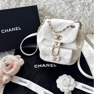 【配件：防塵袋 💕】chanel 24p duma 白金 小號 牛皮 背包 書包 雙肩包 芯片款