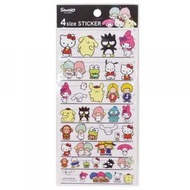 Sanrio - 日本製 Sanrio 貼紙制 4 款大小 Hello Kitty Melody 貼紙 多用途裝飾 獎勵貼紙 平行進口