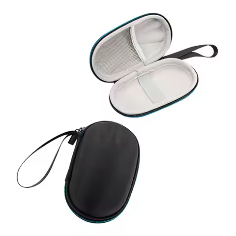 Portable Carrying Bags Double Zipper Wireless Mouse Carrying Case with Hand Rope Scratch Proof for L
