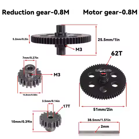 For Wltoys 1/12 124006 12423 12427 12428 12429 RC Car Metal Upgrade Parts Accessories Motor Gear Red