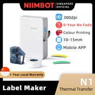 NIIMBOT N1 Colour Printing Label Maker B18 15mm 300dpi, Thermal Transfer Bluetooth Sticker Printer