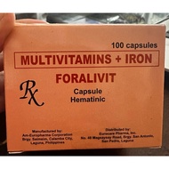 MULTIVITAMINS + IRON CAPSULE (FORALIVIT) x 100capsule/box