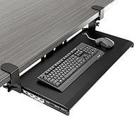 Keyboard Tray Under Desk Pull Out with Extra Sturdy C Clamp Mount System, 27.3 (32.5 inch Including 