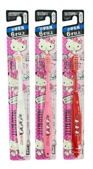 Ebisu - EBISU HELLO KITTY 6歲以上兒童牙刷x3支 (顏色隨機送出) (4901221033012) (平行進口)