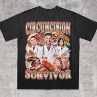 Circumcision Survivor T-Shirt Y2k Meme Tee Viral Meme Shirt Stupid Meme Shirt Offensive Meme Shirt C