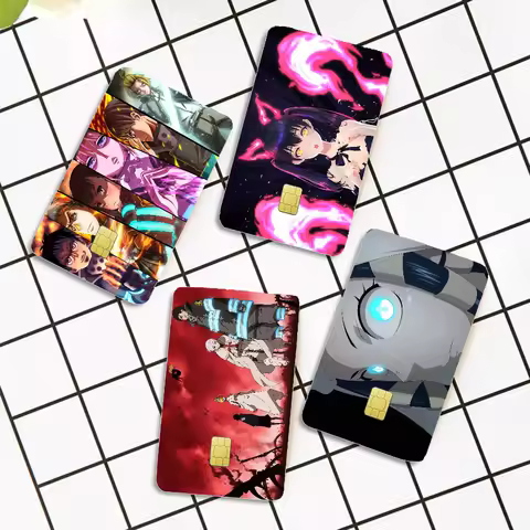 Fire Force Anmie Sticker Film Skin Cover For Credit Card Debit Bank Card Front