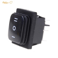 12V Black Waterproof 6Pin DPDT Self Locking Rectangle Rocker Switch