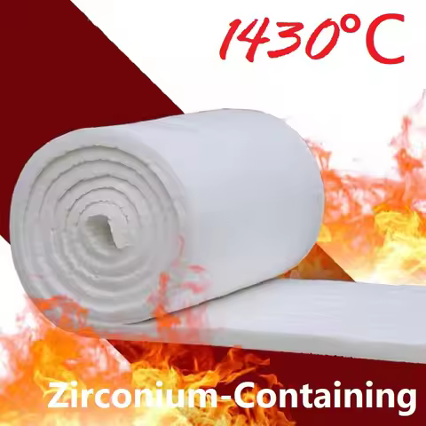 50x100cm Aluminum Silicate Ceramic Fiber Insulation Blanket Zirconium 1430 ℃ High Temperature Boiler
