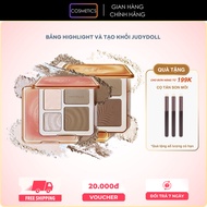 [JUDYDOLL] JUDYDOLL Contouring Powder Palette with Highlighter 4 Boxes, Supports contouring and natu