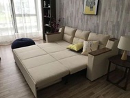 A121114可折疊實木沙發床兩用儲物客廳小戶型雙人坐臥多功能