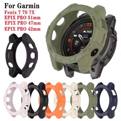 Protective Case Hollow protective shell For Garmin Fenix 7 7S 7X Bumper Silicone Cover For Garmin Ep