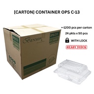 [Wholesale Price] OPS C13 c-13 go-13 disposable container c13 Bekas Plastik Burger Kuih Mini Cake Bo