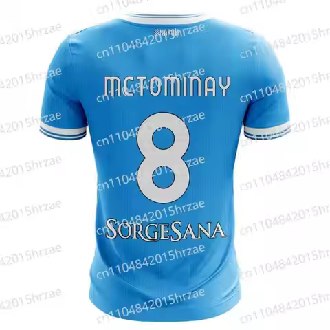 New Napoli Style Jersey Fan Version Adult Children's Casual Sports T-shirt Fans Football Leisure T-s
